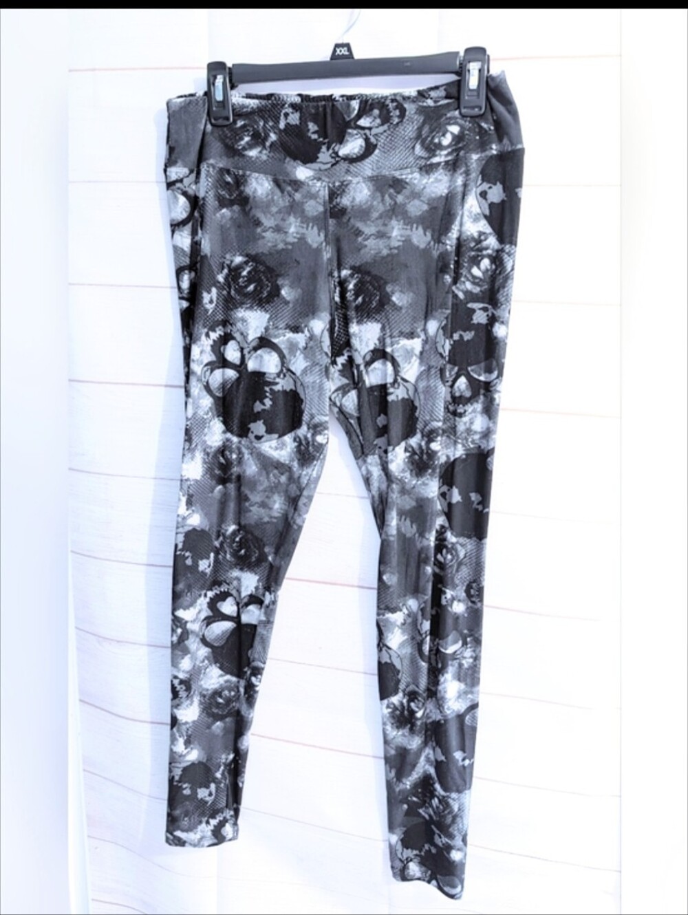 Leggings Depot Skull Print Super Soft Stretchy Performance Leggings Size 1X